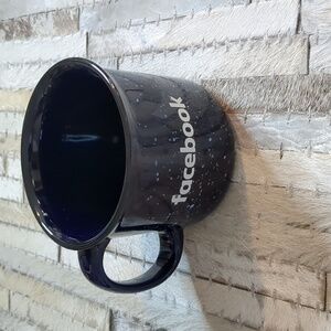 Facebook Social Media Blue Speckle Coffee Mug